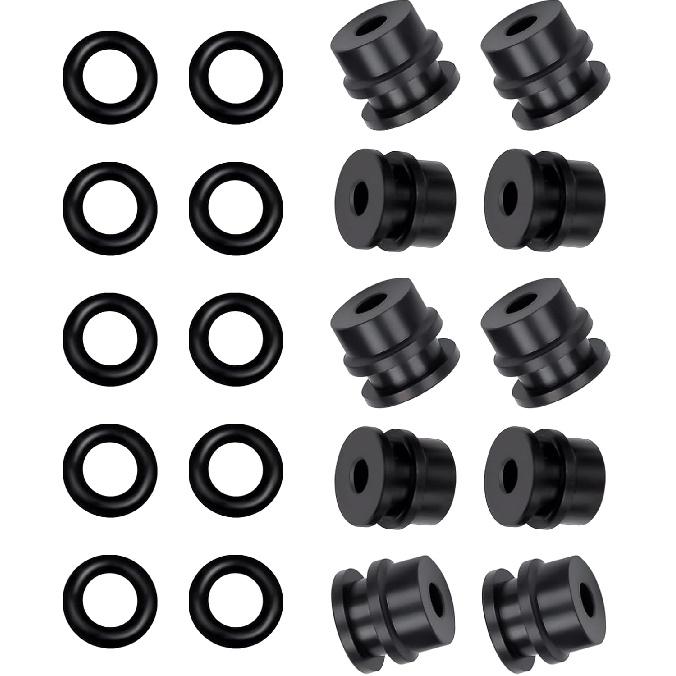10PCS Side Seals Kit Compatible with Fusion Air Purge AP Spray Gun 249990 246348 - Black