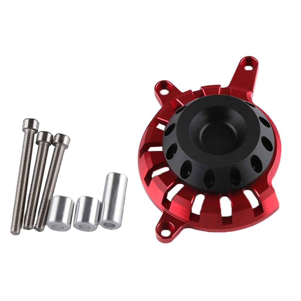 Motorcycle Engine Protective Guard Cover with Mounting Kit for 650F 2014-2018 Titanium,Red