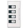 White Front Door 110 X 210 Cm Aluminum and PVC
