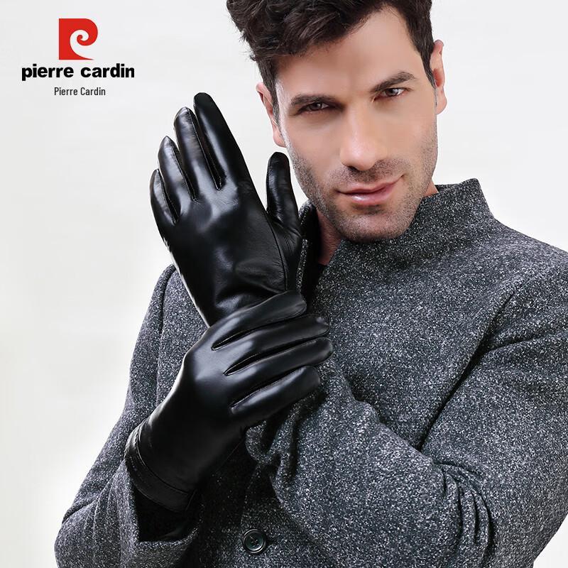 Pierre Cardin Men's Warm Goatskin Touchscreen Gloves