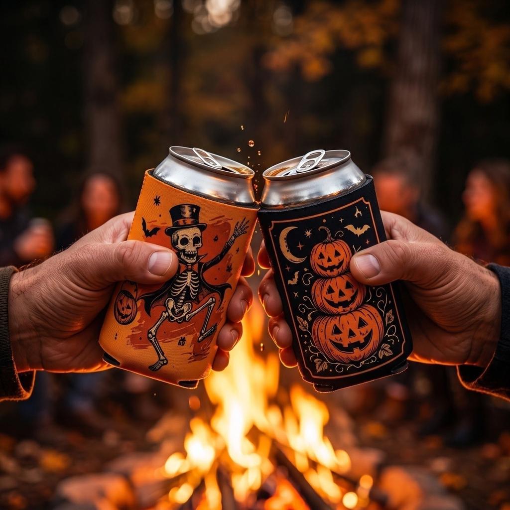 Halloween Partybecher-Hüllen 12er-Pack - Wiederverwendbare Thermobecher-Hüllen für festliche Feiertage