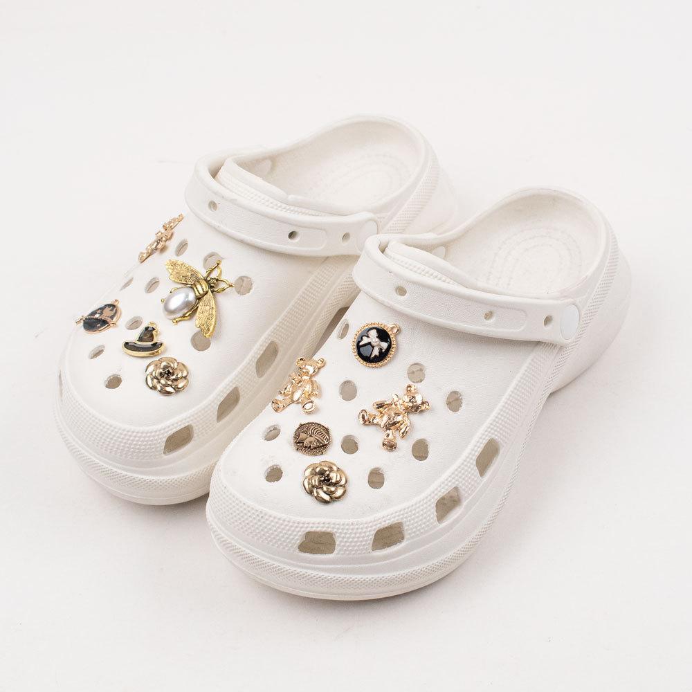 Ciondoli per scarpe Fai da te in metallo Orso Cicala Decorazione staccabile Accessori per ciondoli con fibbia