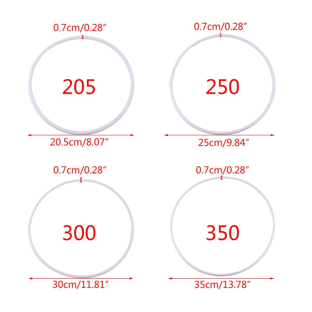 DIY Crafting Hoops Plastic Material White Hoop for Home Weeding Jewelry DIY Crafts 50mm-350mm