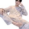Ensemble de Pyjama Homme Grande Taille Dessin Animé: Manches longues, fin, pour le printemps, l'automne et l'hiver - Vêtements d'intérieur pour adolescents et étudiants.