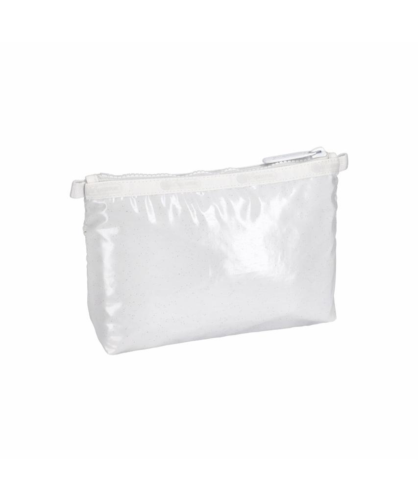 Lesportsac White Glimmer Shine Cosmetic Clutch [7105.Fa06]