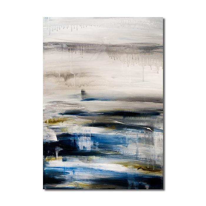 Blue Abstract Landscape Wall Art Canvas Painting Wave Nordic Posters and Prints Wall Pictures for Living Room Modern Home Decor