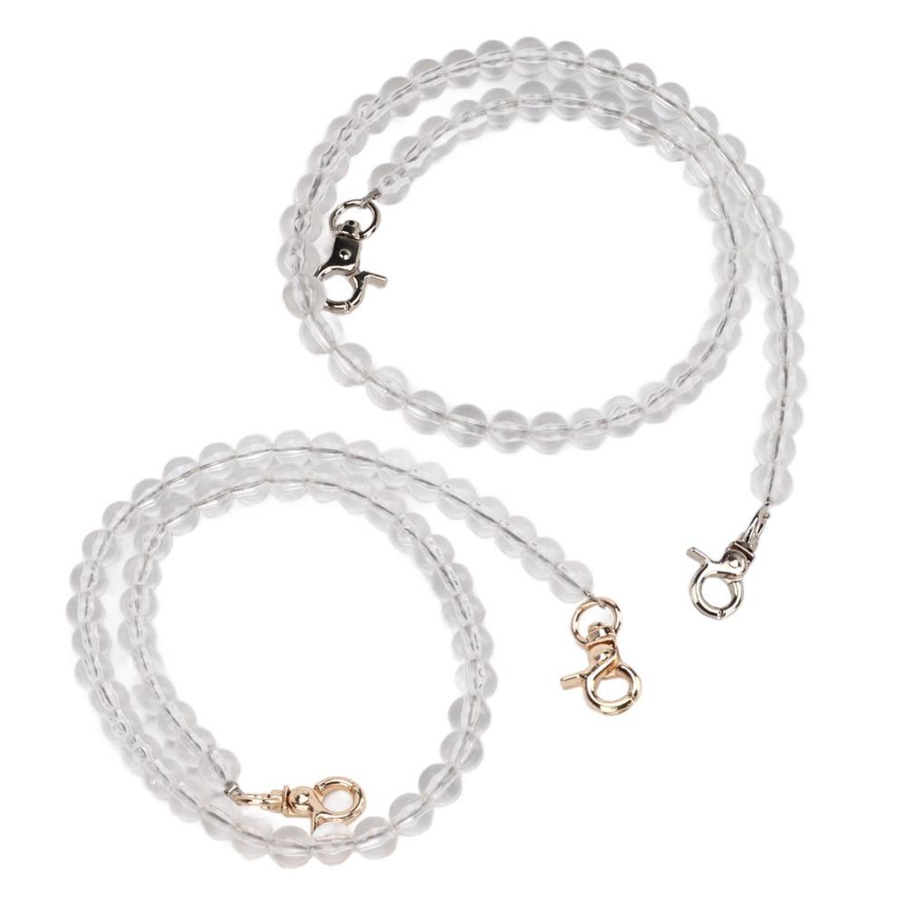 

2pcs Transparent Bag Chain Acrylic Beads Purse Chain Bead Assortments Phone Chain Wrist Strap M