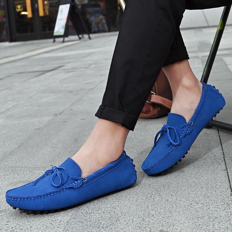 Men Shoes Genuine Leather Casual Summer Shoes Classic Mens Loafers Elegantes Slip On Flats Plus Size 49 Male Driving