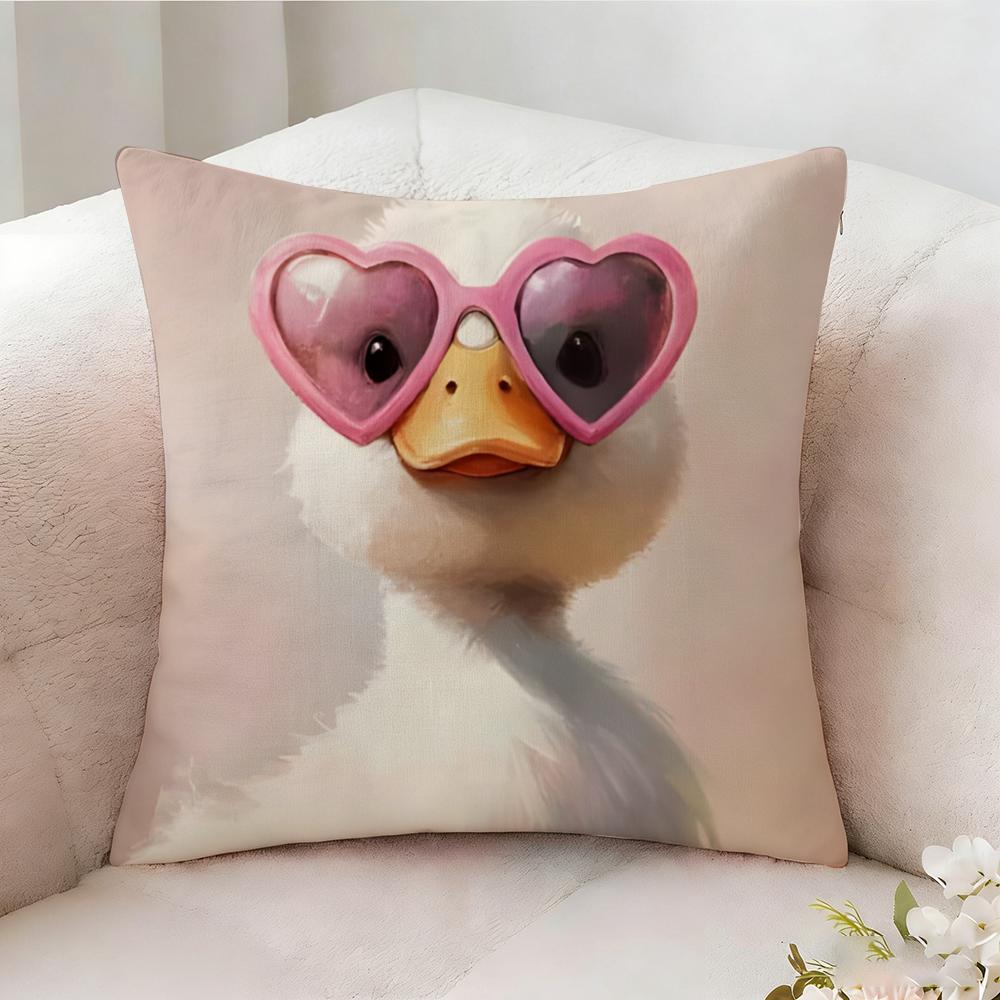Funny And Cheerful Duck Pillow Case Pillowcase Doublesided Printed Sofa Cushion Bedroom Headboard Pillow