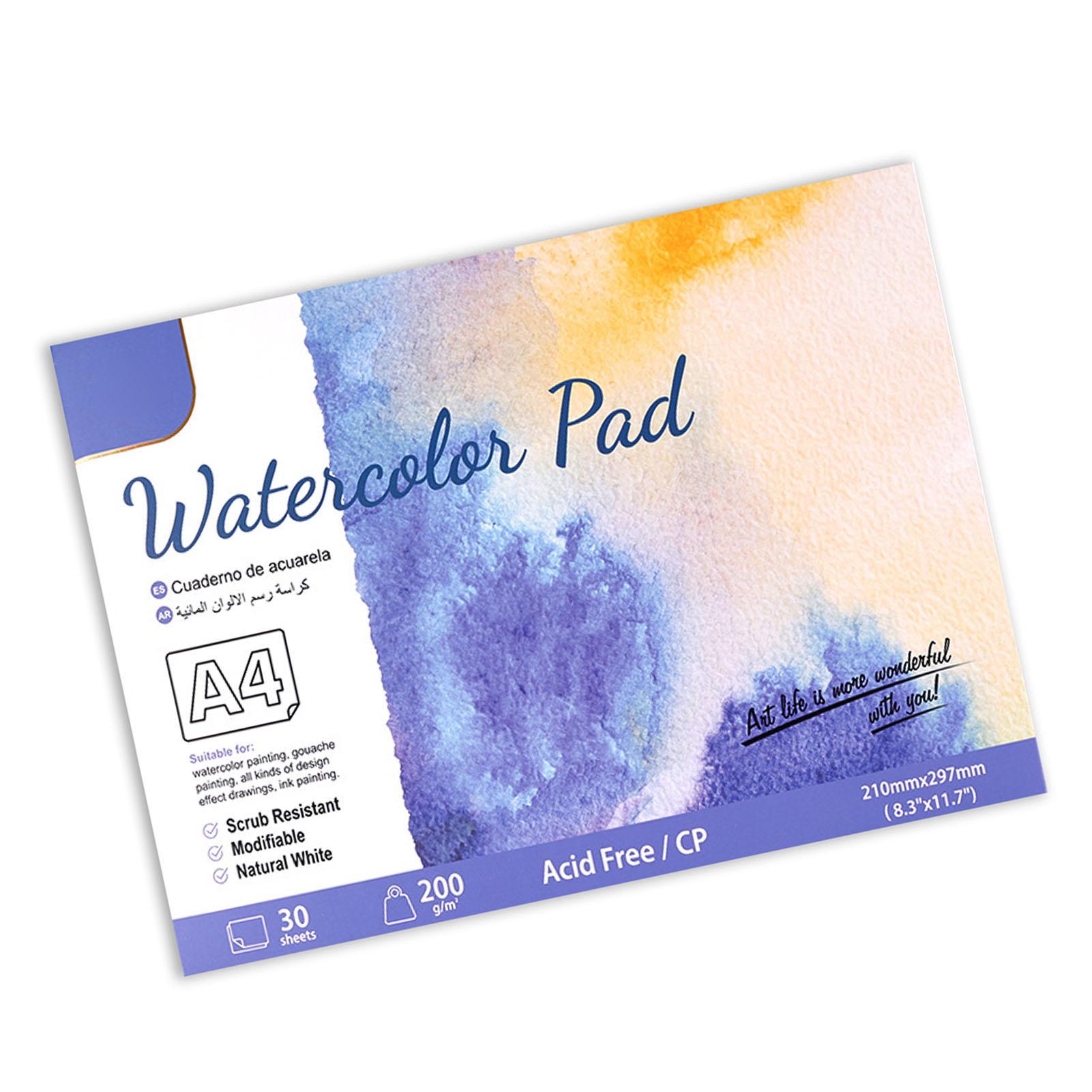 

Watercolor Paper Pad Cotton Sketchbook for Artists Adults Students Painting Drawing 200g 30 Sheets SC06-A4 297 X 210 X 10mm