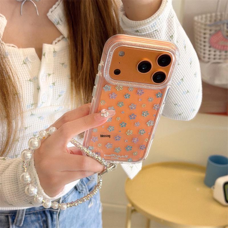 Elegant Pastel Floral Phone Case for iPhone 14/15/16 Pro Max/17