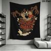 Tazmanian Devil Wall Tapestry Aesthetic Wall Hanging Printed Fabric Blanket Decorative Tapestries for Bedroom Living Room Home Decor