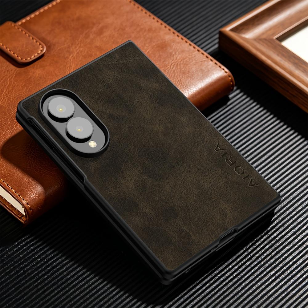 Phone Case - for Samsung for Galaxy Z Fold8 Ultra Case Business Style Vintage Elegant Faux Leather Phone Case for Fold 8
