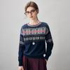 Komon Boka Women's Fair Isle Cashmere Round Neck Sweater