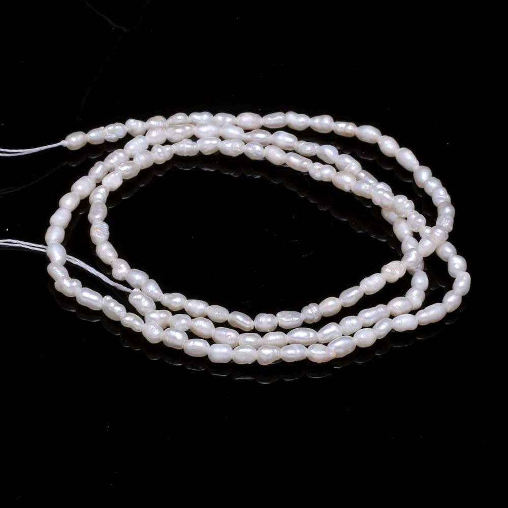 

1String, White Natural Freshwater Pearls, Rice Shape Pearl Beads, 2–2.5 Mm, for DIY Necklace Accessories, Jewelry Making Valentine s Day Gifts, 36cm 1String/2-2.5mm-36cm белый