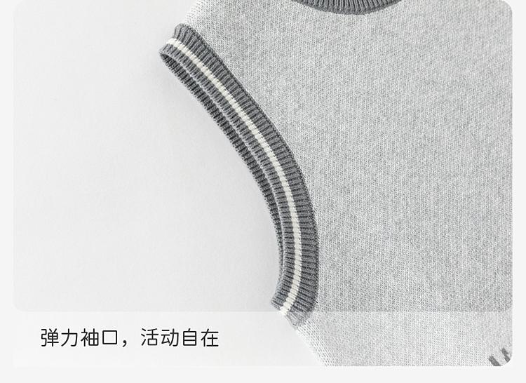 David Bella Boys' Anti static Sweater Vest Autumn Collection New Baby Panda Pure Cotton Knitted Vest