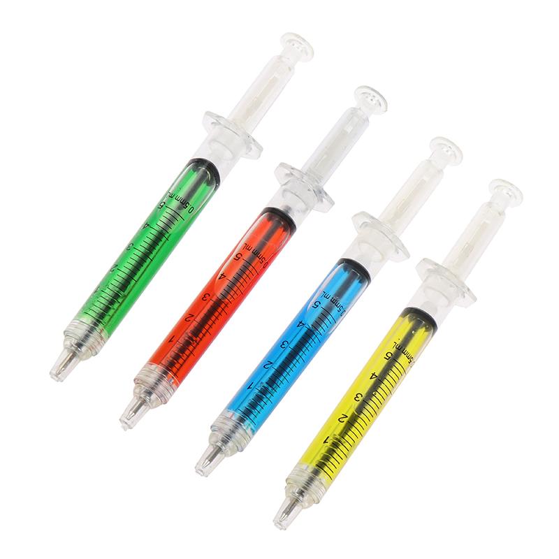 1Pcs Injection Type Ball Point Pen Liquid Pen School Supplies Nurse Syringe Pen