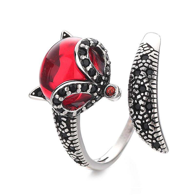 925 Sterlingové Stříbro Vintage Prsten Liška Nastavitelný Jednoduchost Móda Nádherný Pro ženy Přítelkyni Šperky Svatba Dárky