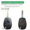 Carbon Fibre style Case Key Cover 2 Button For Renault Clio Scenic Megane Duster Sandero Captur Twingo Modus Car Remote Key