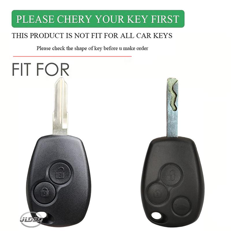 Carbon Fibre style Case Key Cover 2 Button For Renault Clio Scenic Megane Duster Sandero Captur Twingo Modus Car Remote Key