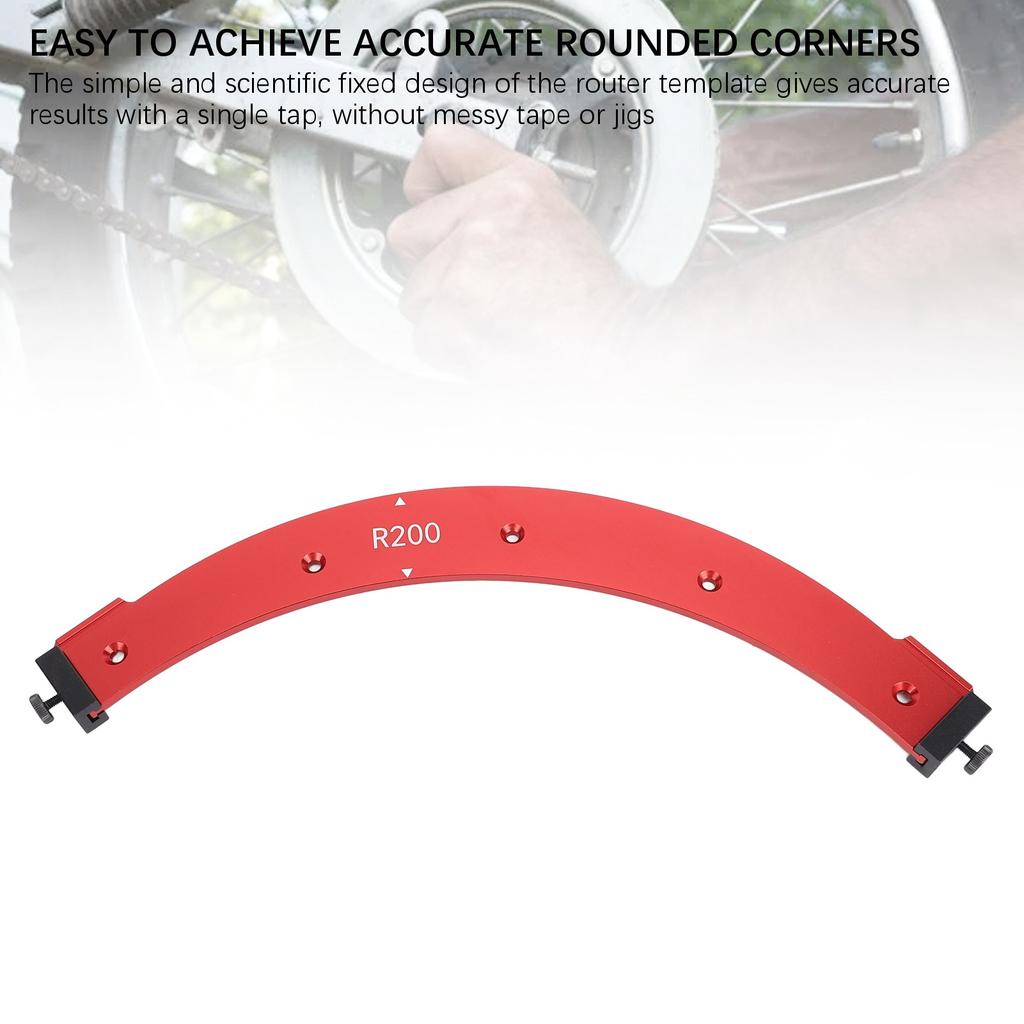 Radius Jig Router Template Aluminum Alloy Woodworking Corner Routing R200 Arc Cutting Auxiliary