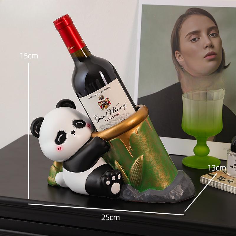 High-End Nische Panda Zuhause Schlüssel Veranda Aufbewahrung Harz Ornamente für Zuhause Wohnzimmer Büro Schreibtisch Dekorationen