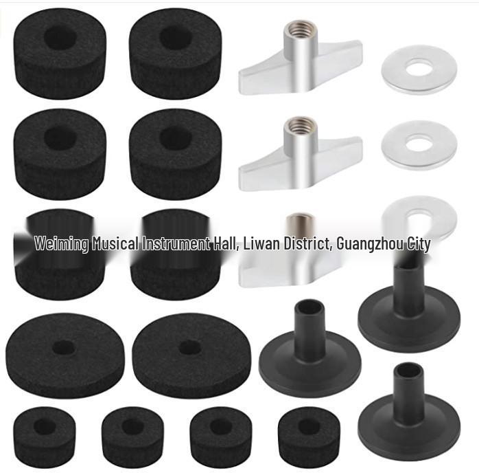21-Piece Non-Slip Drum Set Felt Pad Accessories.