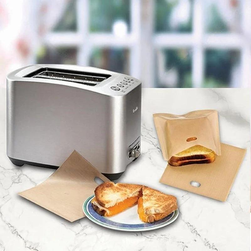 Convenient Reusable Non-stick Baked Toast Bread Bags Toaster Bags for Grilled Cheese Sandwiches Made