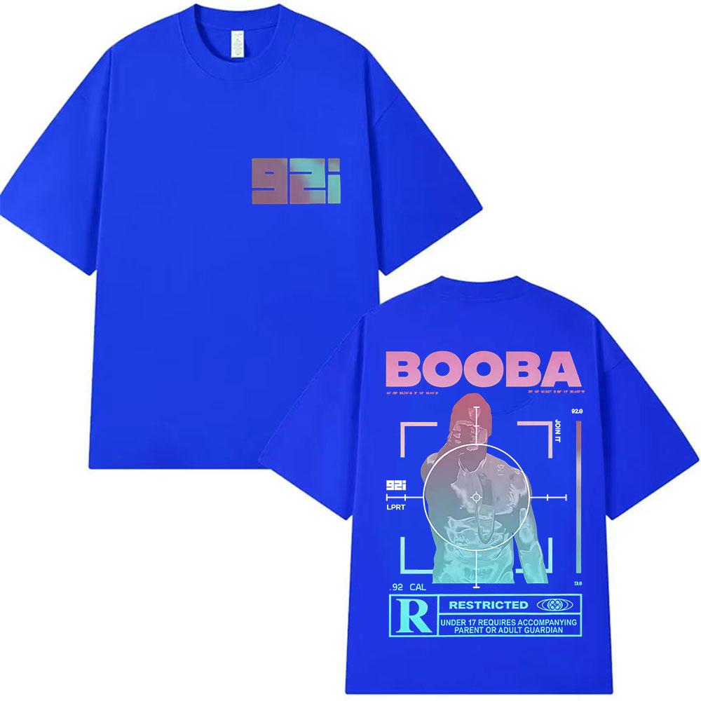Rapper BOOBA B2O Tour 2025 Graphic T Shirts Mens Hip Hop Gothic Short Sleeve Tshirt Retro High Quality Cotton Tees Streetwear