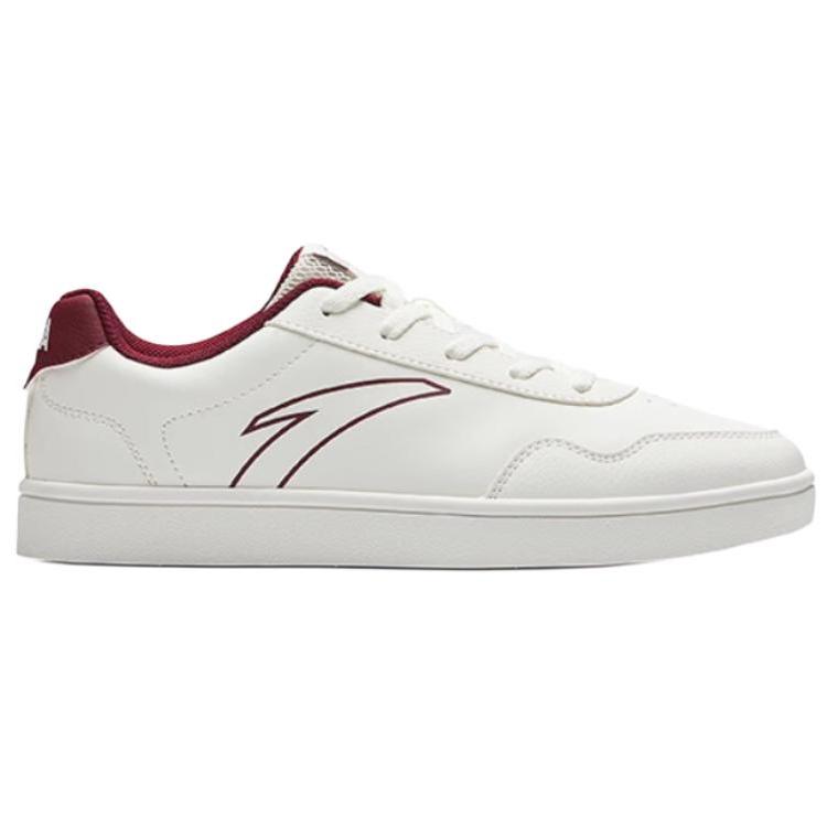 New Anta Life Collection Waterproof, Lightweight, And Breathable Low Top Skateboard Shoes Women's White Red 922538041-3