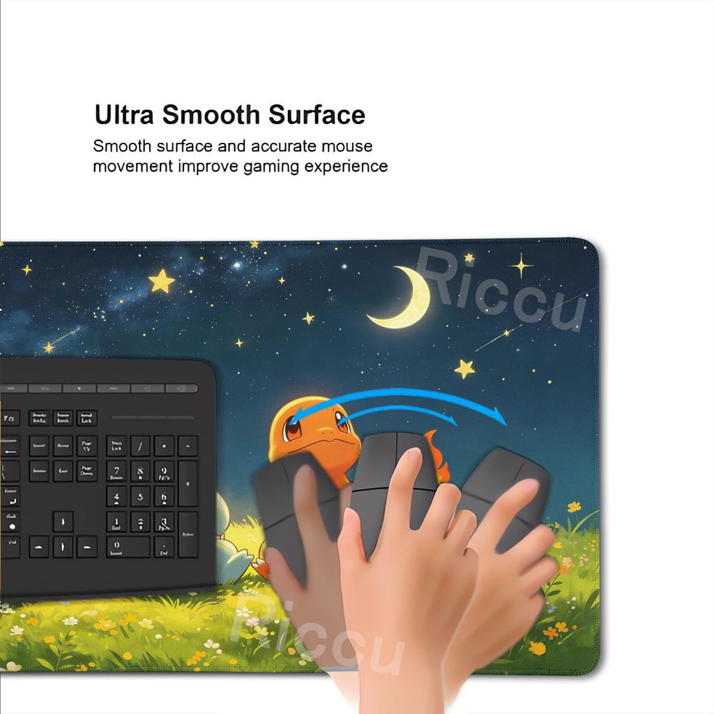 Mouse Pad Large Size P-Pikachu Aesthetics Computer keyboard Gaming Accessories Desk Mat Locking Edge Gamer Carpet Anime Tablemat