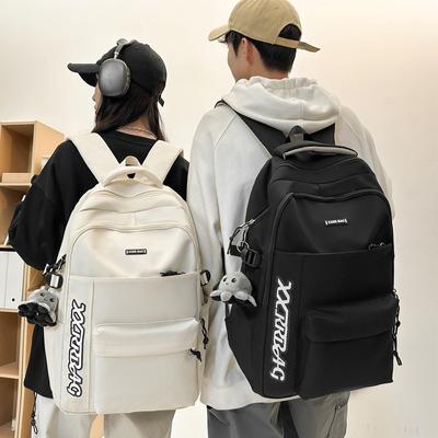 Mužský velkokapacitní batoh Letter Venkovní cestovní taška pro ženy Junior Senior High School Student Schoolbag