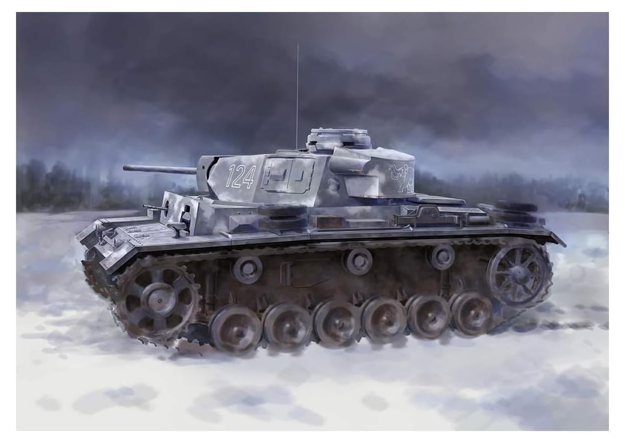 Dragon 1/35 Масштаб Немецкий Танк Panzer III Ausf Второго Мирового Войны. L, 502-й тяжелый танковый батальон, Ленинград, 1942/43, NEO Smart Kit Пластиковая модель, DR6957