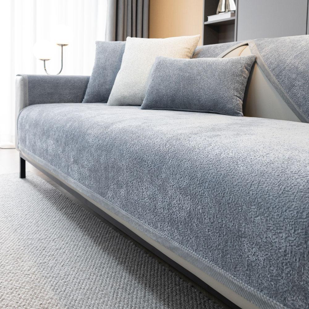 Snow Velvet Chenille Sofa Cushion Four Seasons Universal Simple Modern Sofa Cover Cloth Cover Cover All-Inclusive Universal Non-Slip Cushion