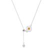 Small Daisy Fringed Necklace, Femininity Mori Flower Pendant, Light Luxury Collarbone Chain, Gift for Girlfriends