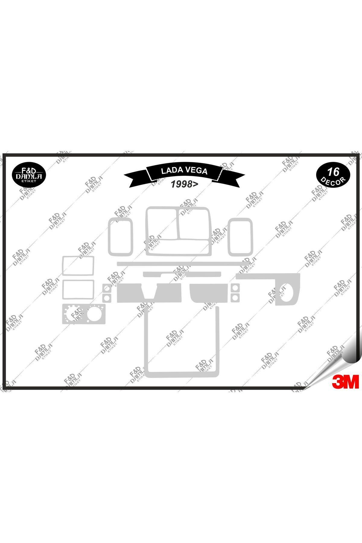 

Lada Vega 1998 Torpido Konsol Trim Göğüs Maun Kaplama Set 16 Parça Gümüş