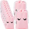 20 Stück Wimpernpflege Aufbewahrungsbeutel mit Kordelzug Wasserdichtes Eva-Kunststoff Reise-Packbeutel Tragbare Kosmetik-Make-up-Tasche