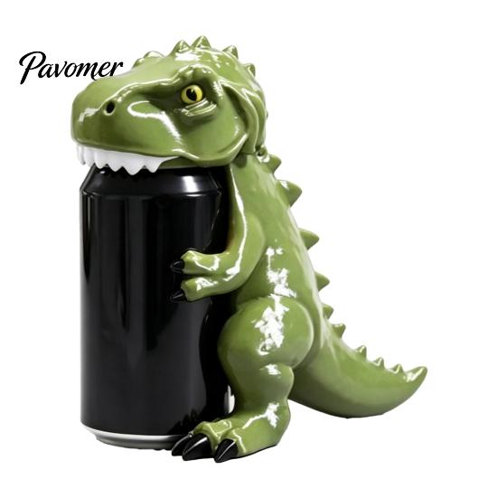 Zabawne Akcesoria do Napojów Pokrowiec na Puszkę z Dinozaurem, Uroczy Zwierzęcy Uchwyt na Napoje Gazowane do Puszek 375ml, Kreatywny Prezent Plastikowy Stojak na Napoje dla Dzieci Biurko, Zabawne Imprezy Domowy Bar