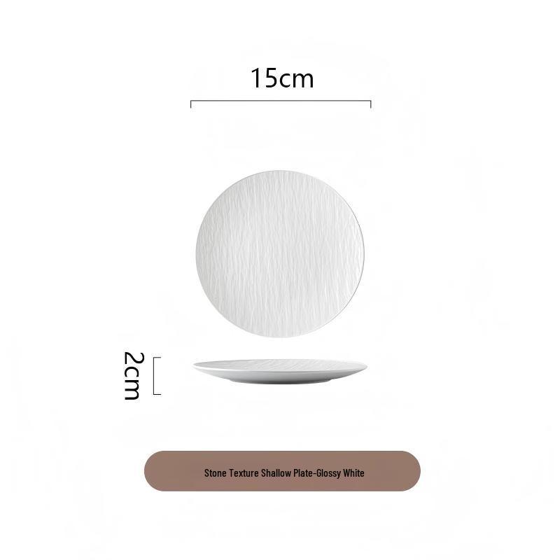 abay 6-inch Nordic Ceramic Stone Pattern Plate