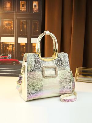 2025 Women's Crossbody Tote Bag with Crocodile Pattern – Large Capacity Handbag