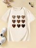 Y2k Love Heart Fashion T Shirts Graphic Short Sleeve Oneck Kids Childrens Tshirt Girls Summer Spring Casual Top Tee Shirt