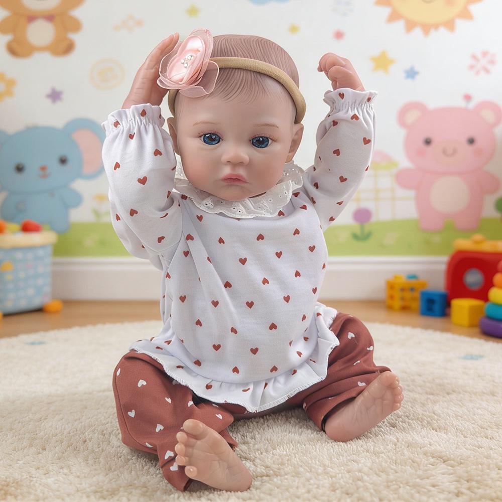18-Inch Realistic Reborn Baby Girl Doll - 46cm Playhouse Companion Toy