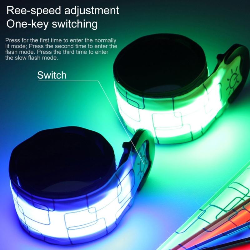 LED Armband for Sport Running Light Bands with USB Rechargeable Reflective Light Up Armband LED Wristband Bracelet Light