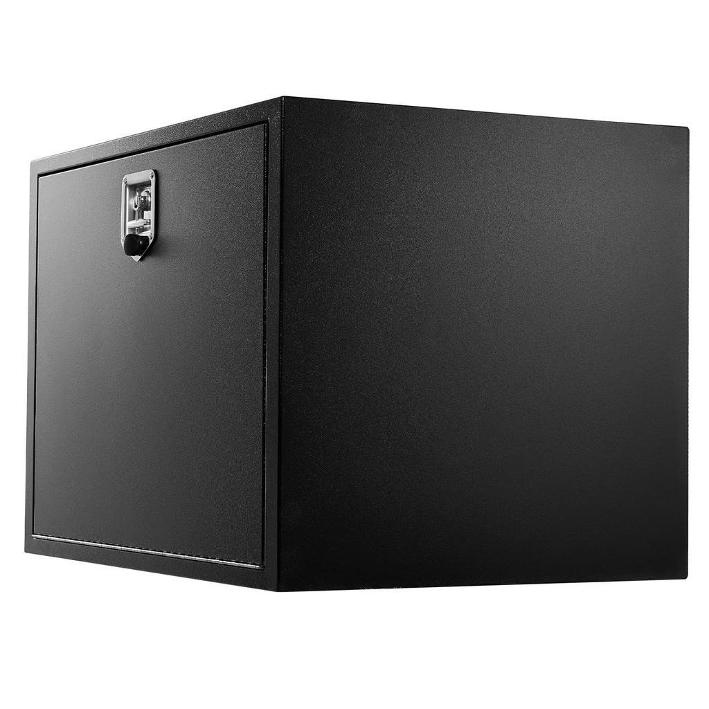 Underbody Truck Tool Box, 914 x 609 x 609 mm Heavy Duty Steel Trailer Storage Box with Lock & Keys, Waterproof Trailer Storage Organizer Under Body