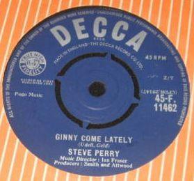 

7-дюймовая пластинка СТИВ ПЕРРИ - Ginny Come Lately 45F11462 Decca 1962 UK Поп Б/У