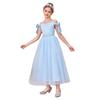 Flower Girl Princess Dress For Weddings Summer Kid Formal Bow Long Gown For School Evening Party Children New Year Cloth ALP-0069