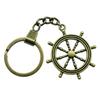 Ornate Gear Keychain Antique Style Punk Pendant Key Holder 30mm Ring