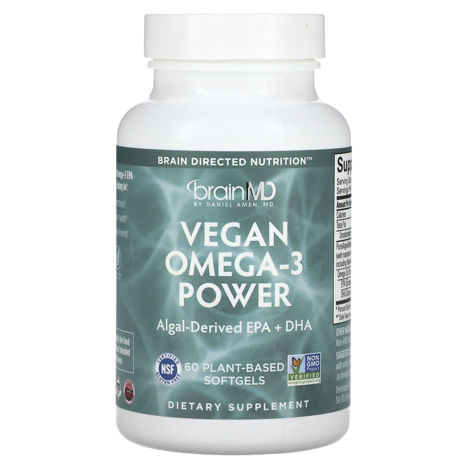 

Vegan Omega 3 Powder, 60 Vegetable Softgels