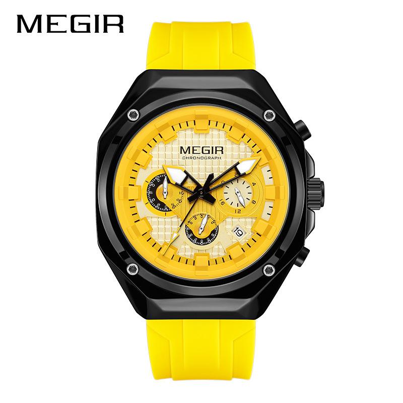 Men'S Watch Student Couple Multifunctional Chronograph Silicone Watch Men'S Quartz Watch 8118