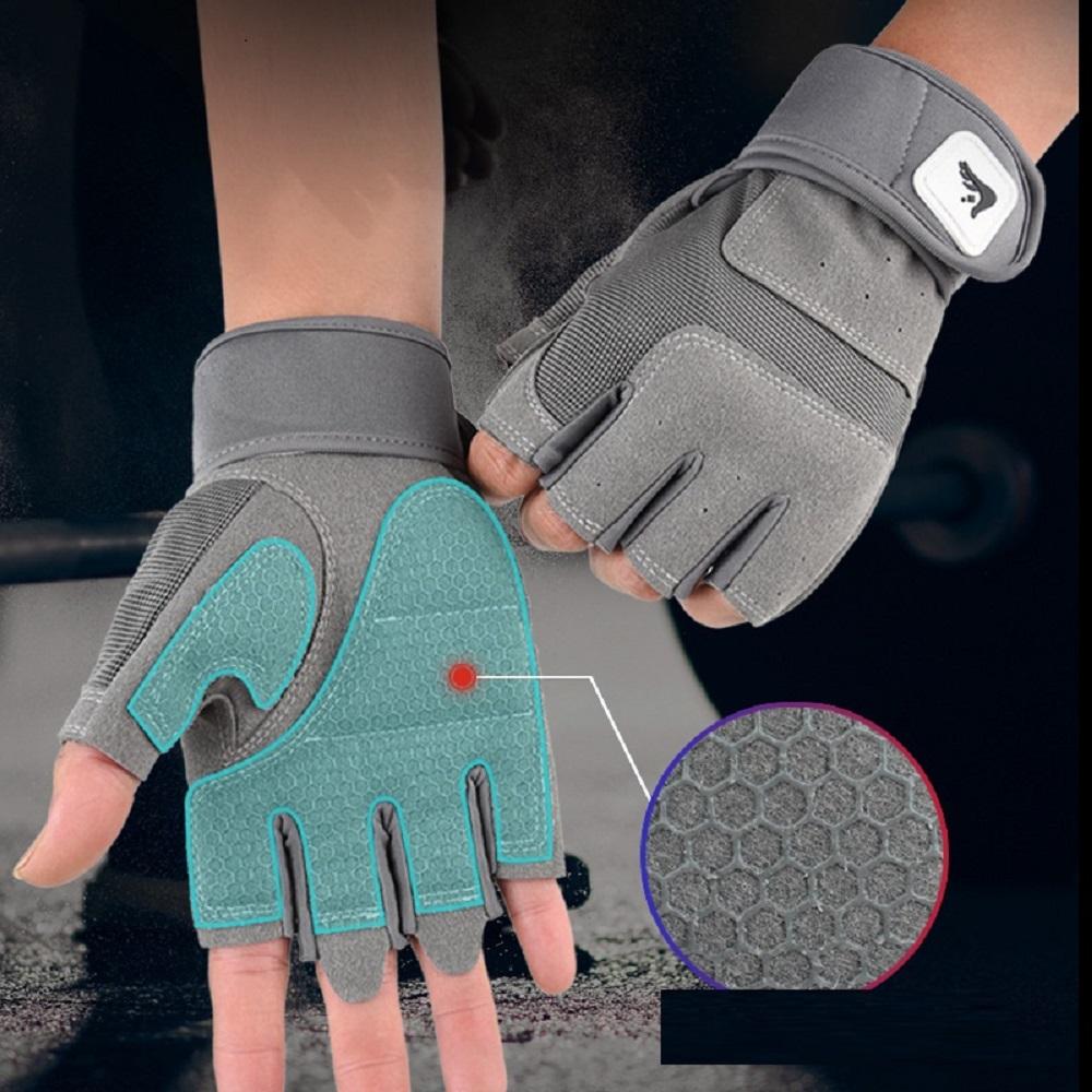 Dumbbell Gloves for Men Women Weightlifting Crossfit Bodybuilding Workout Sports Gym Training Gloves Non-slip Wrist Protector